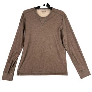 Banana Republic Shirt Mens Medium Brown Long Sleeve Relaxed Casual Fit Crewneck